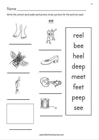 EE Phonics Worksheets: 5 FREE! – sample page 3