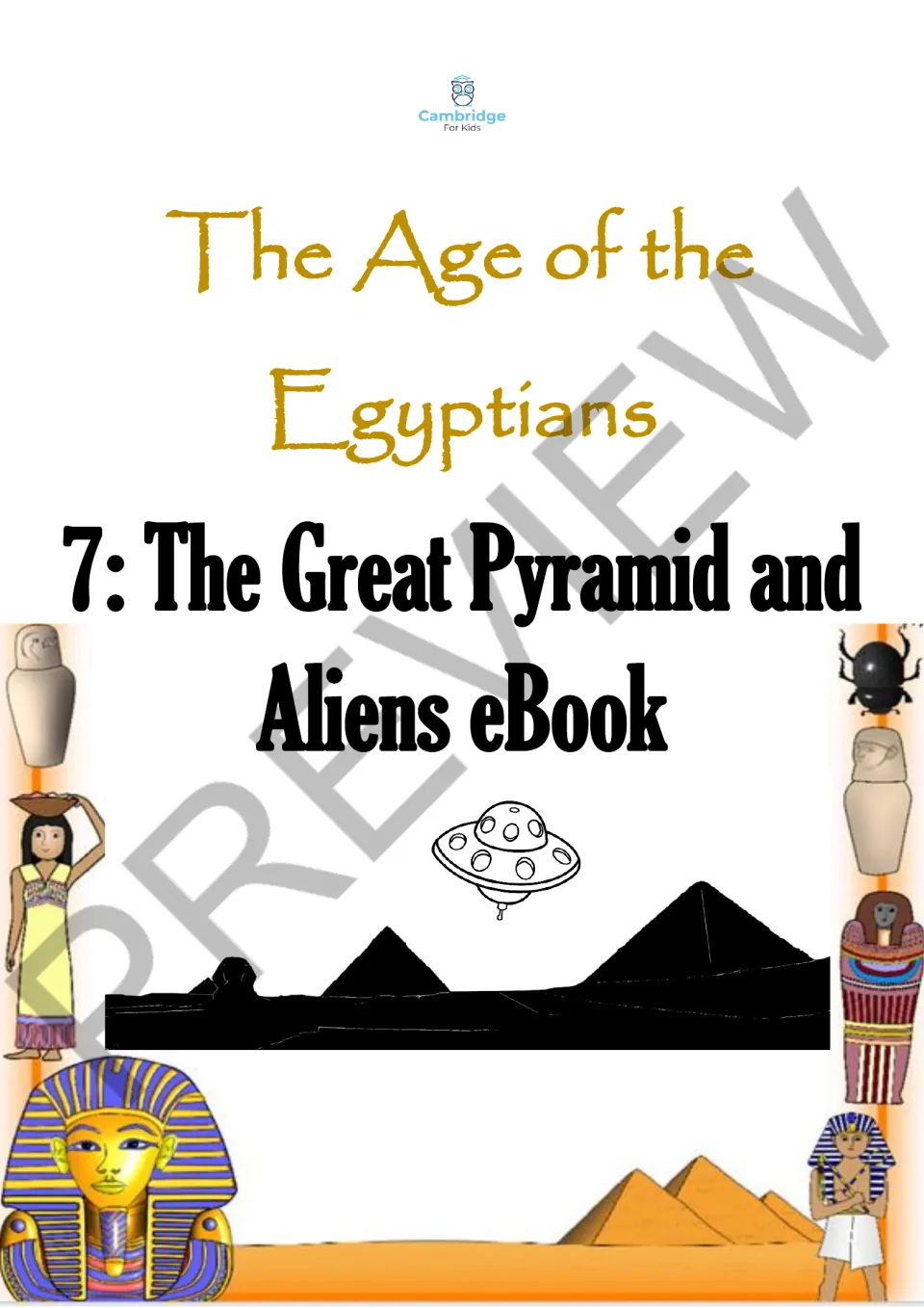 eBook cover identifying episode 7 of The Age of the Egyptians as The Great Pyramid and Aliens.