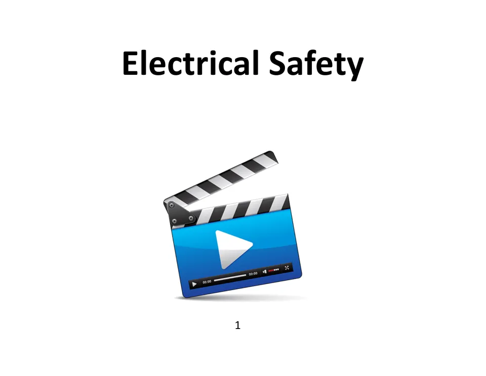 Lesson video reference slide introduces electrical safety and identifies the assigned video as number 1