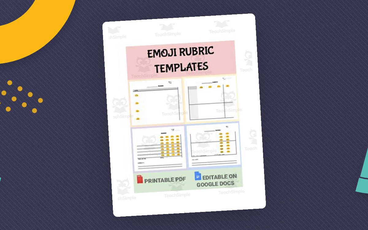 Emoji Rubric Template (Editable in Google Docs) preview