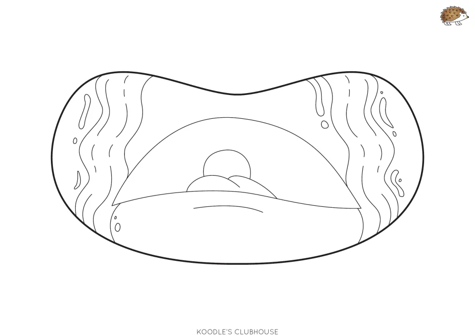 Sad mouth mask template: students color and cut out a downturned open mouth with tears running down each side