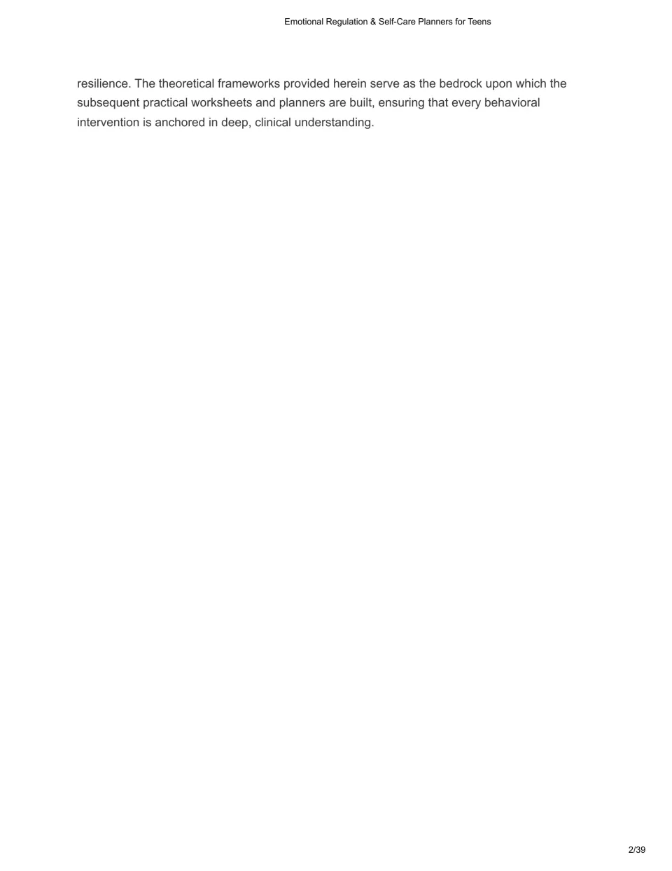 End of the methodology introduction: theory sections described as the base for the later worksheets and planners