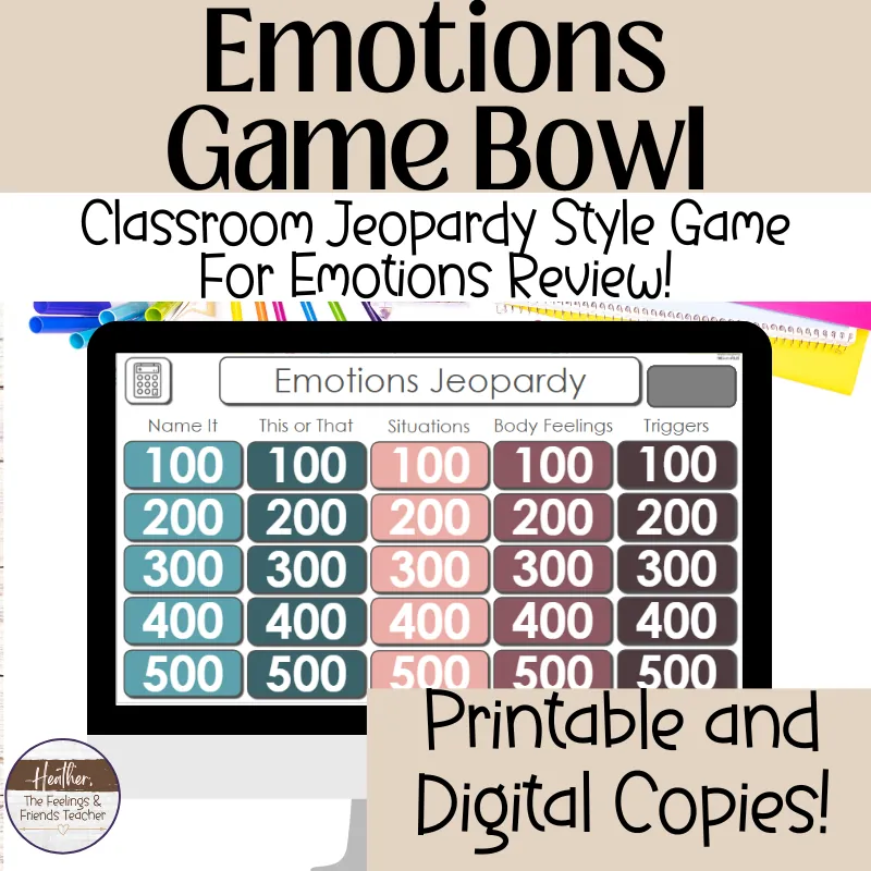 Feelings Jeopardy – Emotions Identification Game – cover