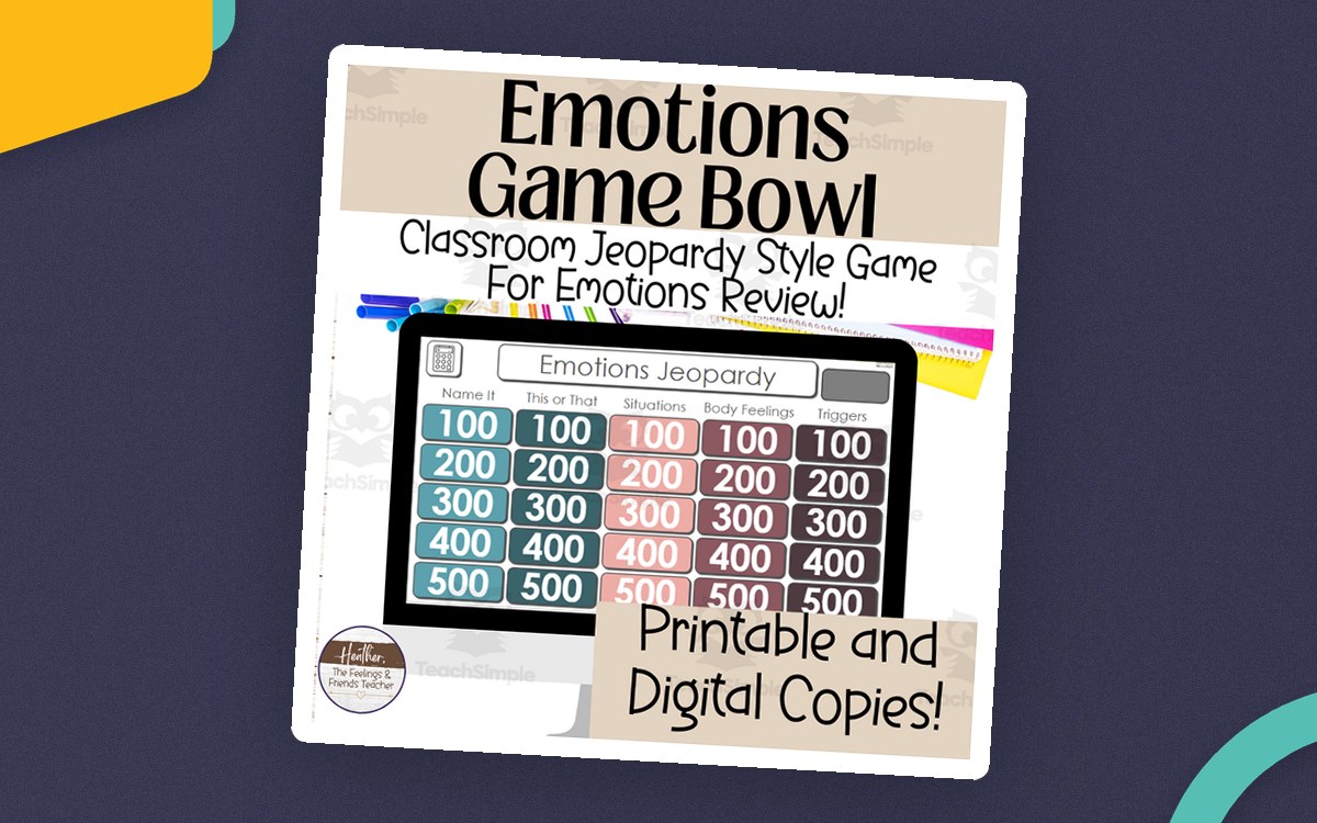 Feelings Jeopardy – Emotions Identification Game cover.