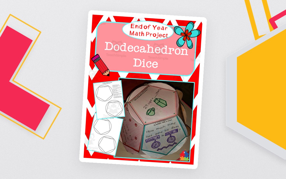 End of the Year Math Project - Dodecahedron Dice preview