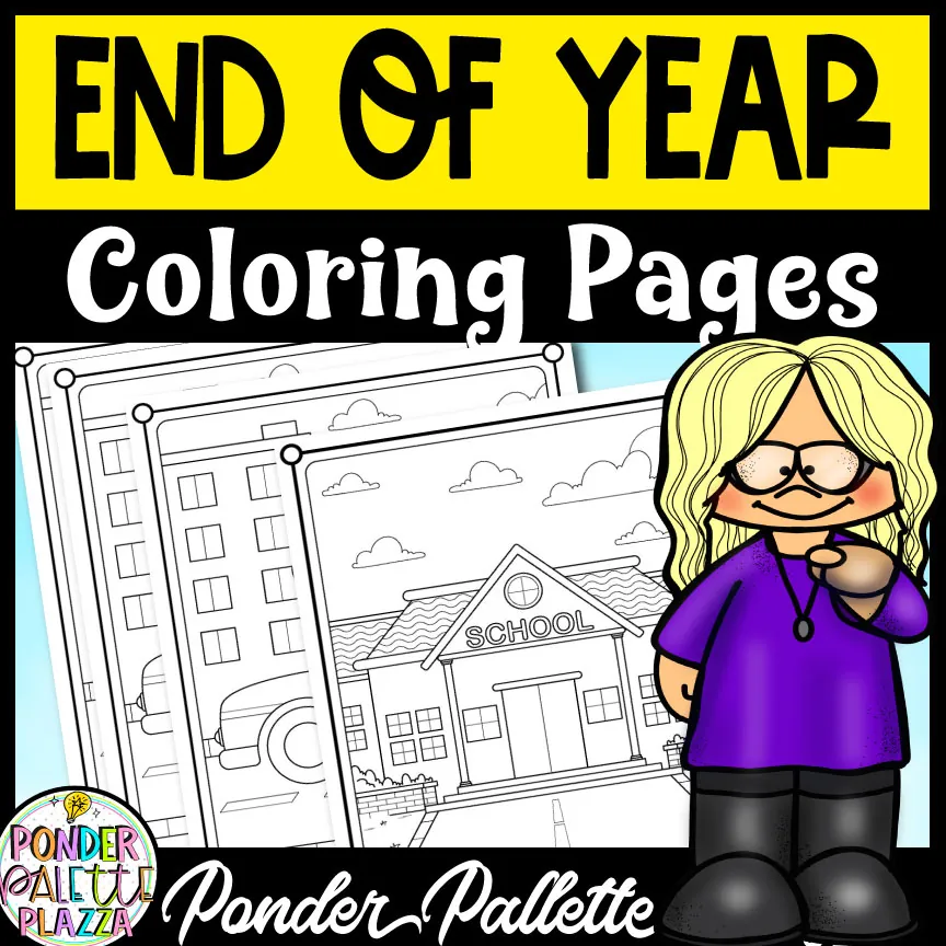 End of Year Coloring Pages – cover