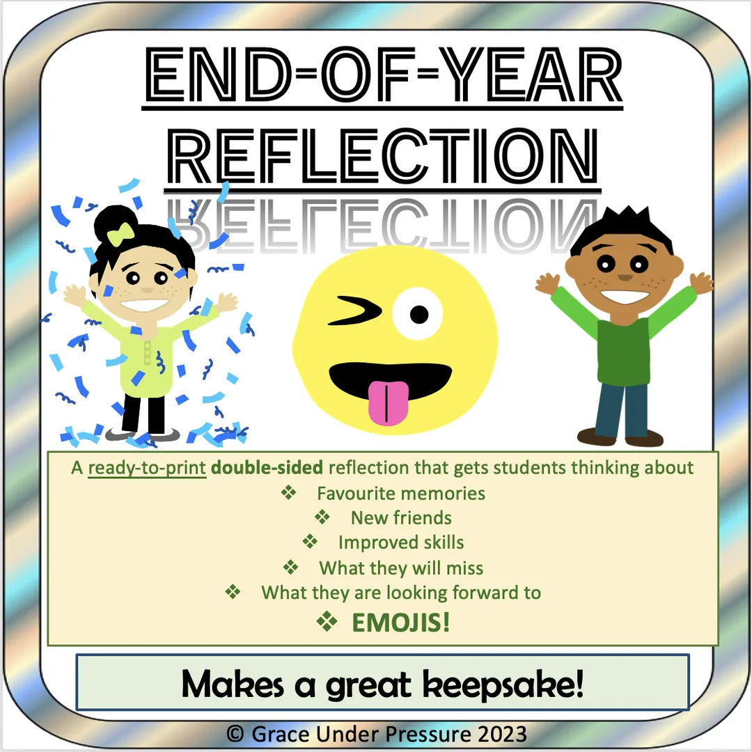 End-of-Year Reflection – Middle School Writing Prompts – cover