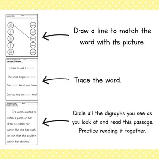 Ending Trigraph: -DGE Activity Packet – sample page 4