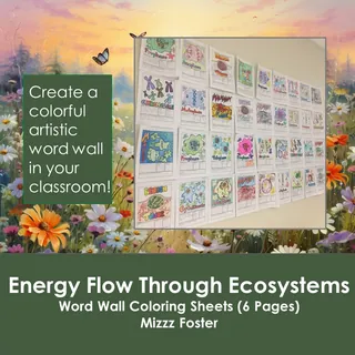 Energy Flow Through Ecosystems Word Wall Coloring Sheets (6 pgs.) – sample page 3