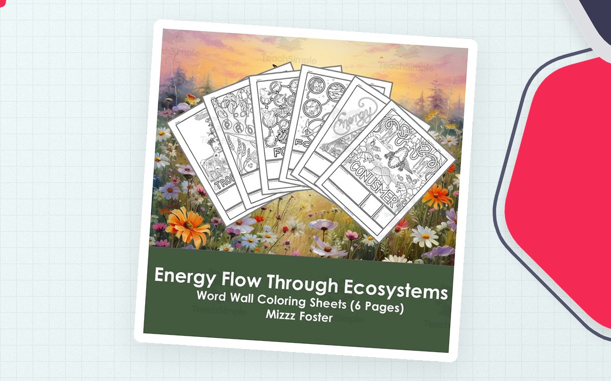 Energy Flow Through Ecosystems Word Wall Coloring Sheets (6 pgs.) preview