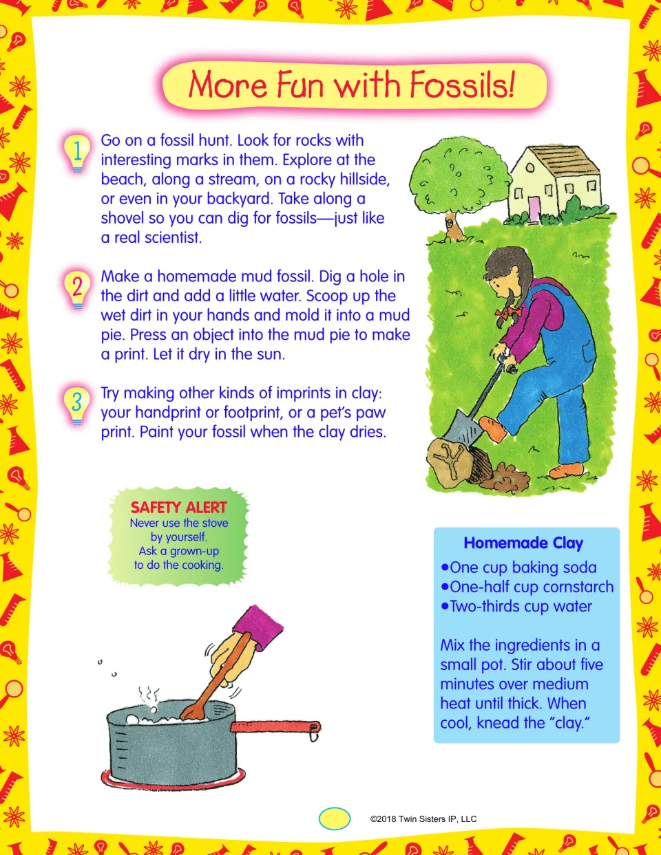 More Fun with Fossils: ideas for a fossil hunt, mud-pie fossils and handprint imprints, plus a homemade clay recipe