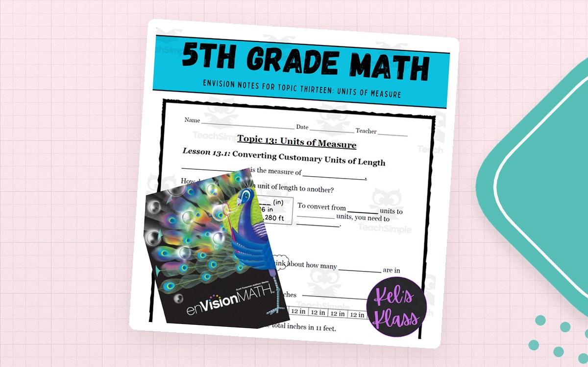 Envision Math Grade 5 Topic 13 Units of Measure preview