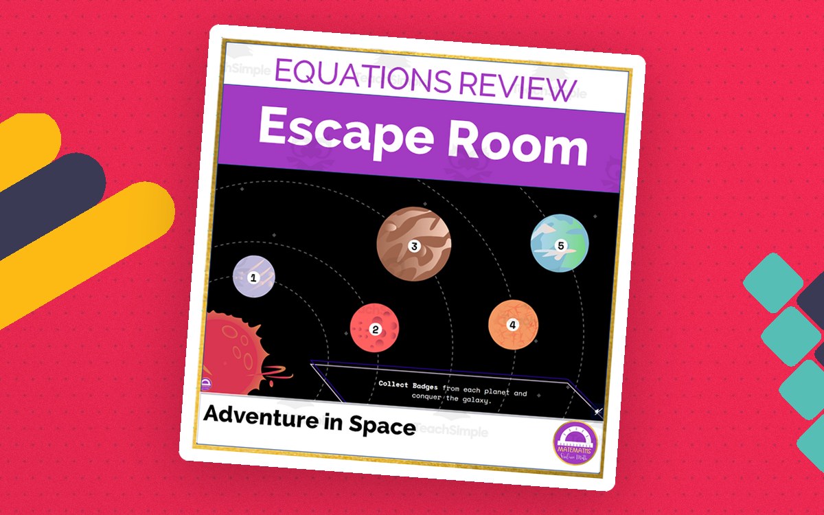Equations Review | Save the Galaxy Escape Room teaching resource preview