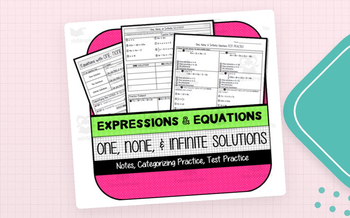 Equations with One, None, & Infinite Solutions NOTES & PRACTICE preview