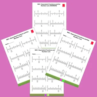 Equivalent Fractions on the Number Line – 3rd Grade – sample page 2