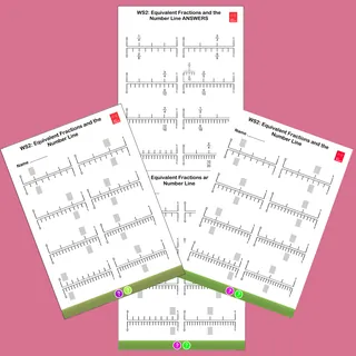 Equivalent Fractions on the Number Line – 3rd Grade – sample page 3