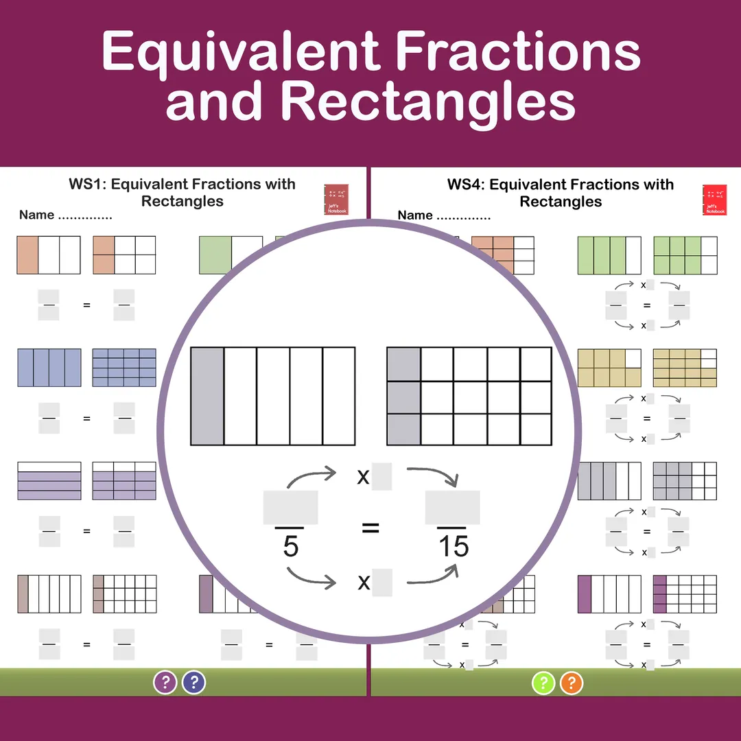 Equivalent Fractions – Visual Rectangle Approach – cover