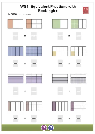 Equivalent Fractions – Visual Rectangle Approach – sample page 4