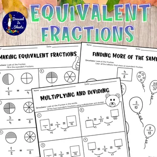 Equivalent Fractions Worksheets – sample page 2