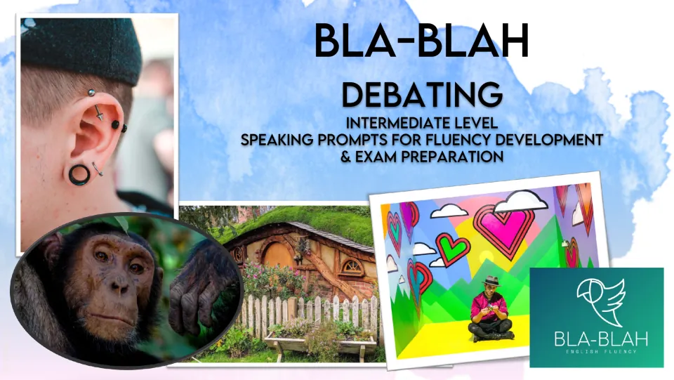 Bla-Blah Debating cover: intermediate-level speaking prompts for fluency development and exam preparation