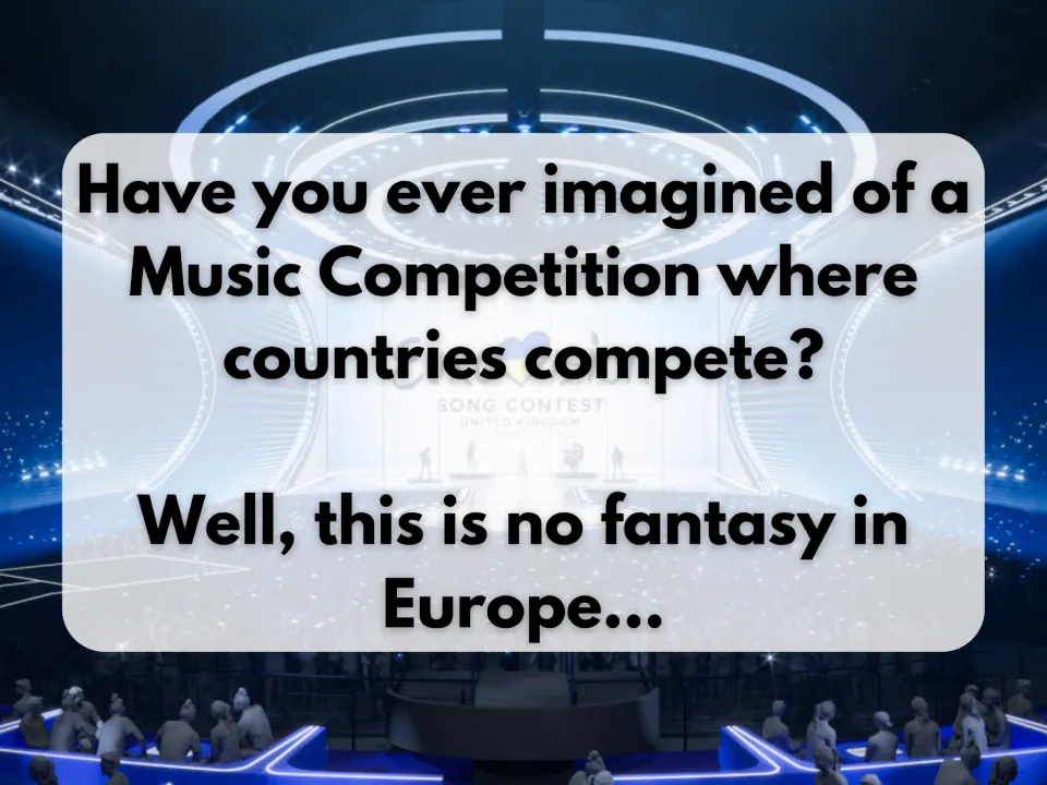 Eurovision warm-up question: students consider a music competition where countries compete, a real event in Europe