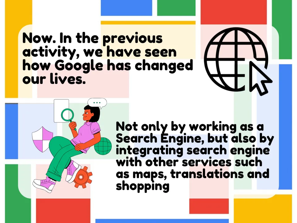Warm-up recap: Google changed our lives as a search engine and by linking search with maps, translations and shopping