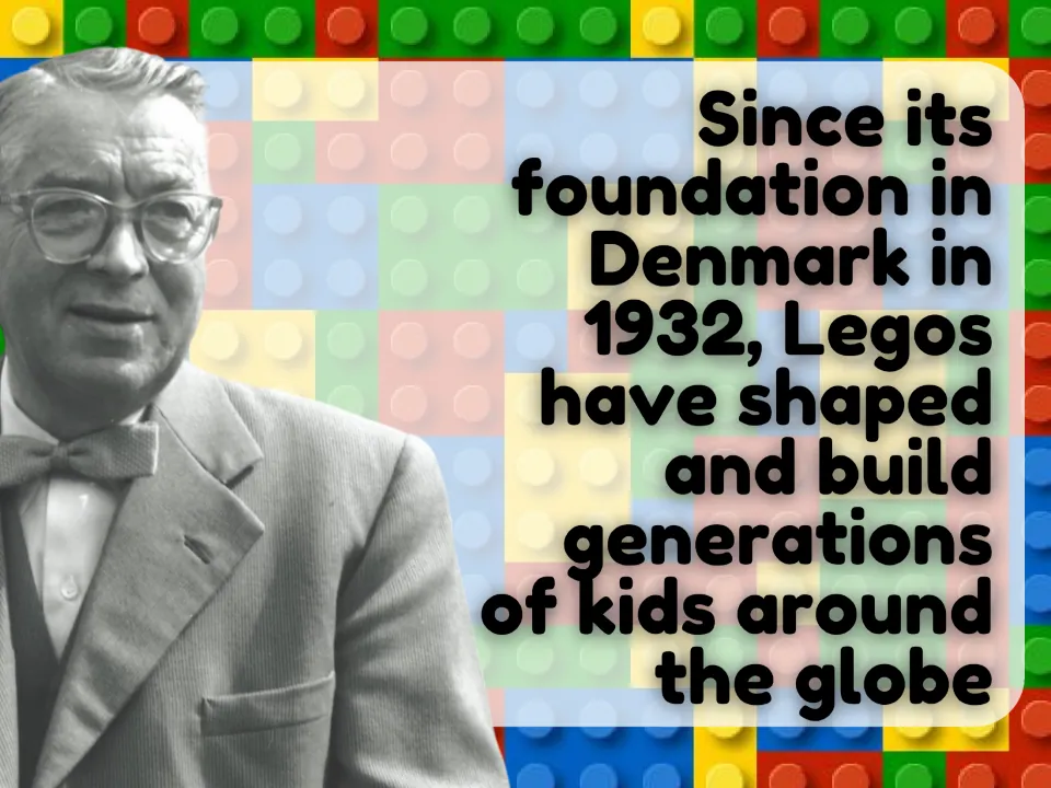 LEGO history introduction stating its foundation in Denmark in 1932 and its influence on generations of kids.