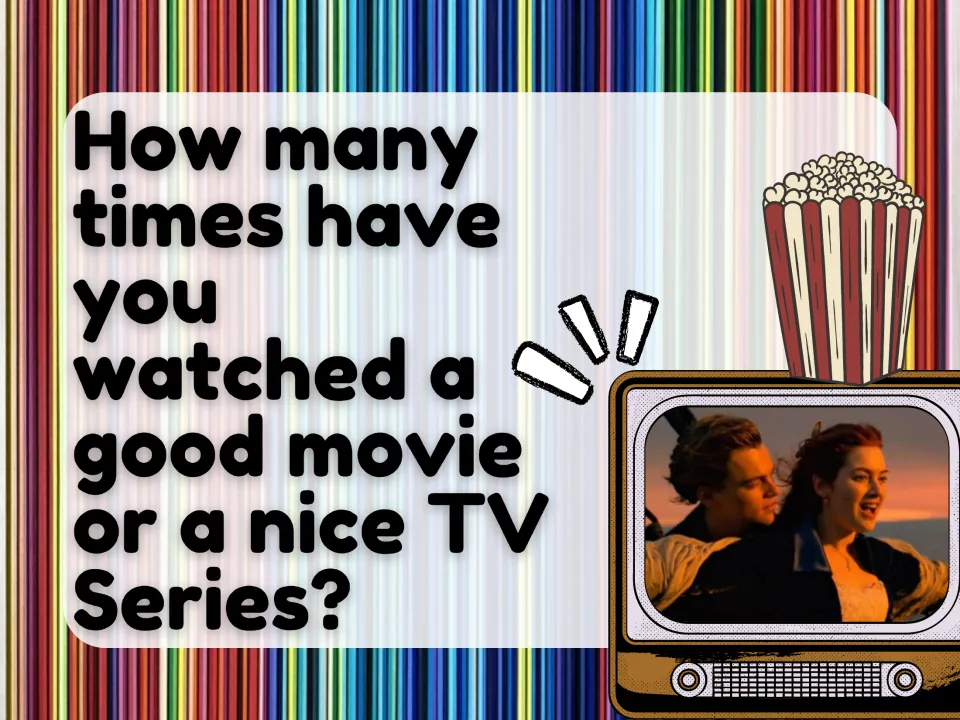 Opening question in the TV lesson asks how many times students have watched a good movie or a nice TV series.