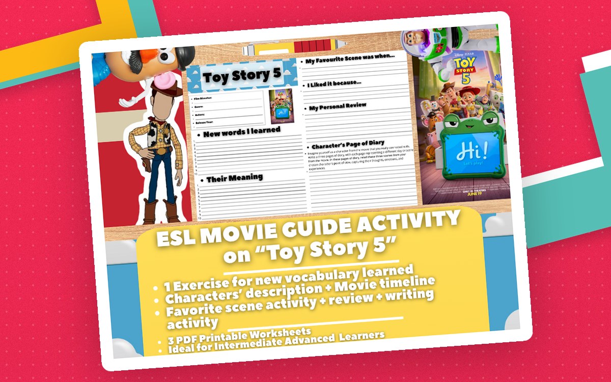 ESL Movie Guide Worksheets - Toy Story 5 preview
