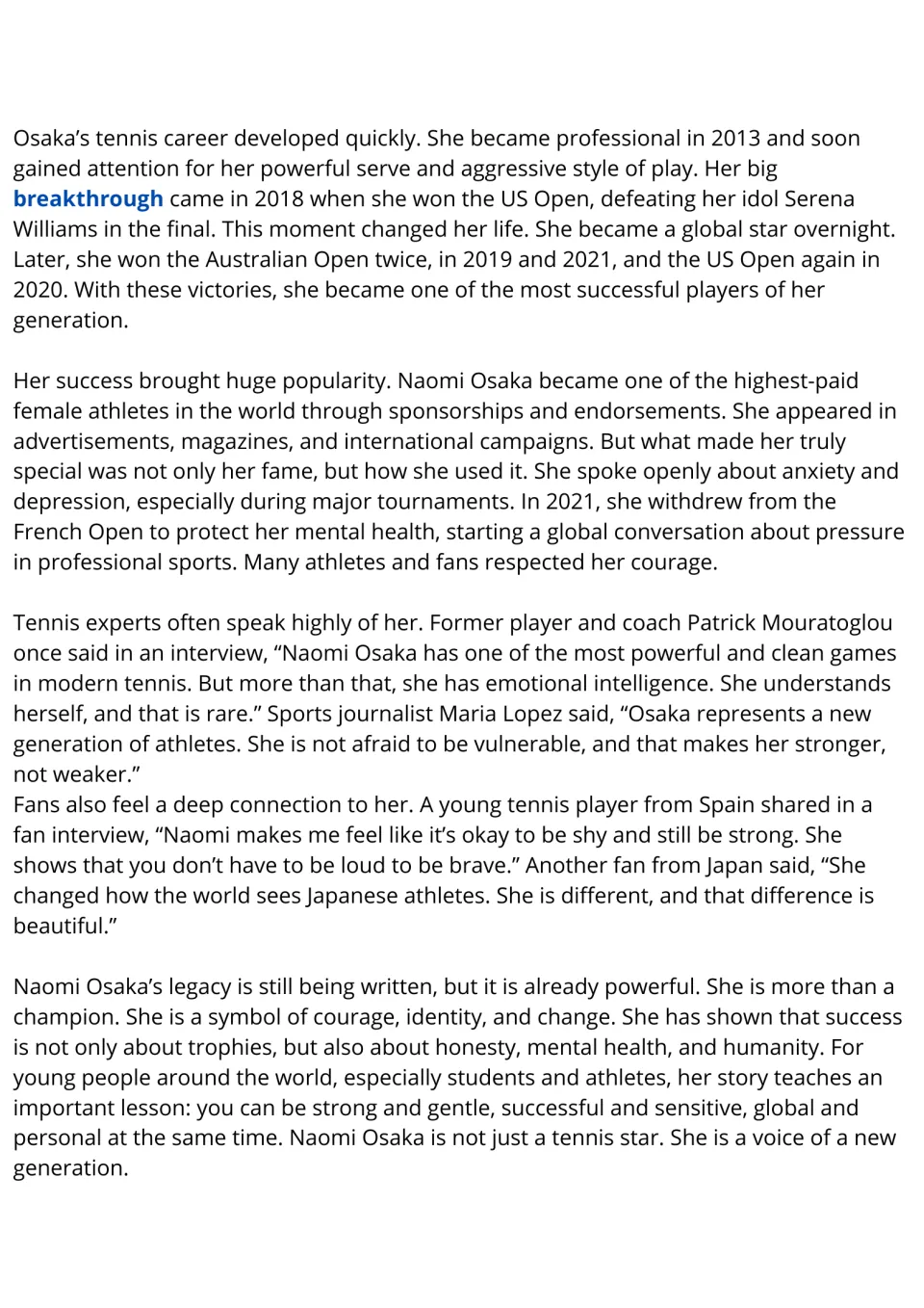 Osaka's career, part 2: 2018 US Open breakthrough, French Open withdrawal, and quotes from experts and fans