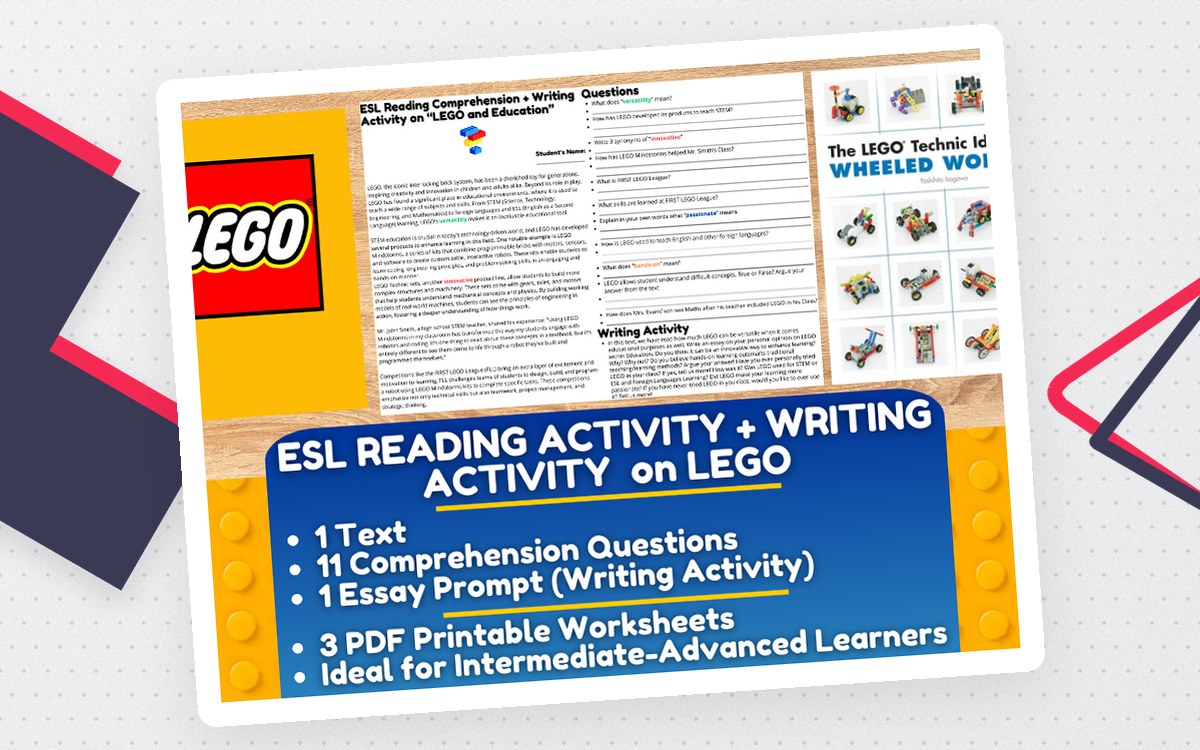 LEGO Reading Comprehension – ESL Writing Activity preview