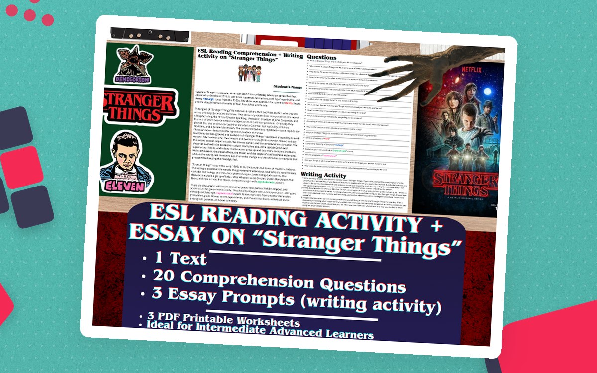 Stranger Things – ESL Reading & Writing Worksheets preview