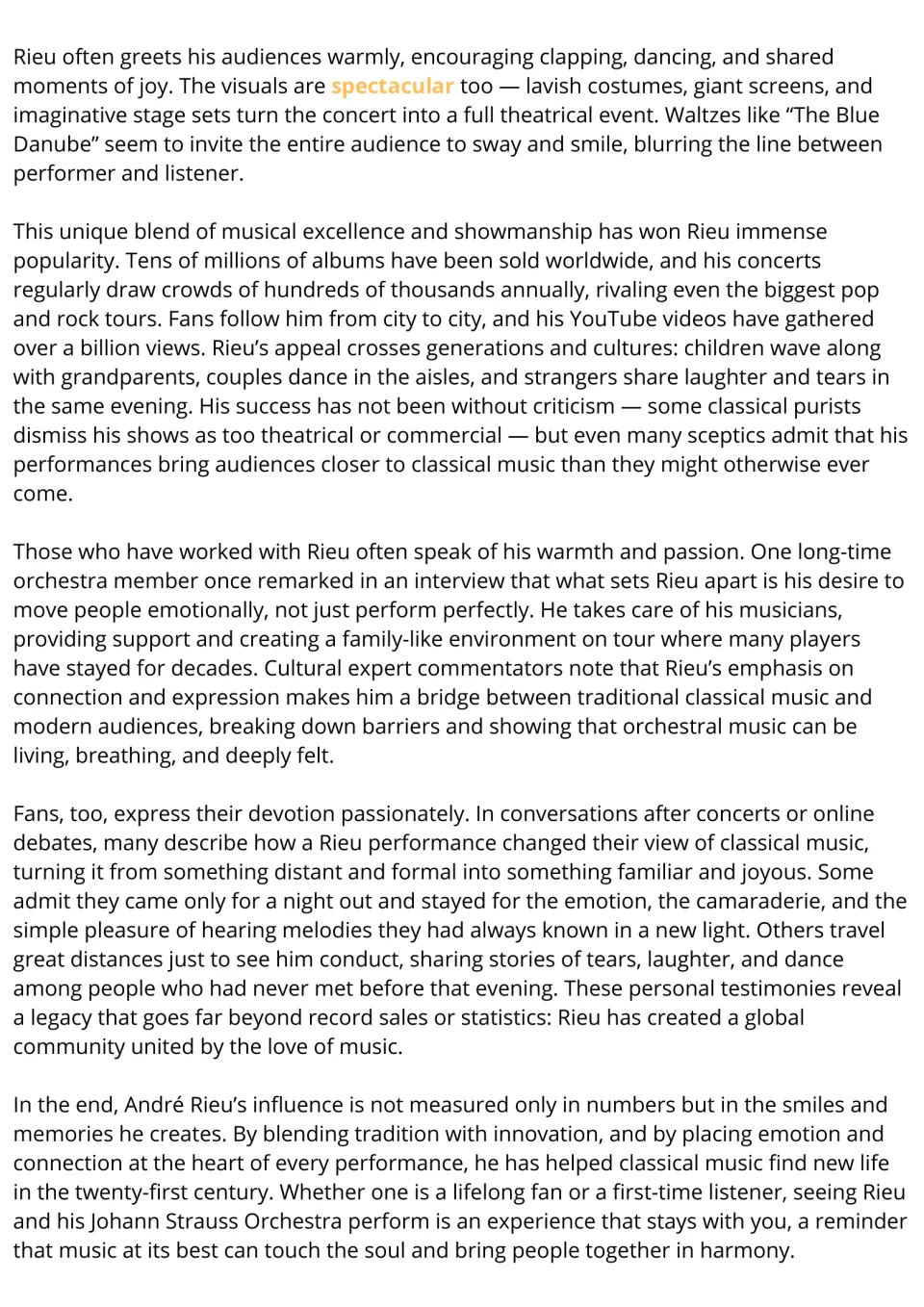 Rieu reading, part 2: concert atmosphere, worldwide popularity, criticism from purists and what fans and musicians say
