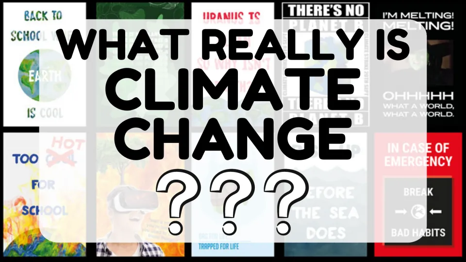Discussion prompt slide asking 'What really is climate change???' so students share what they already know