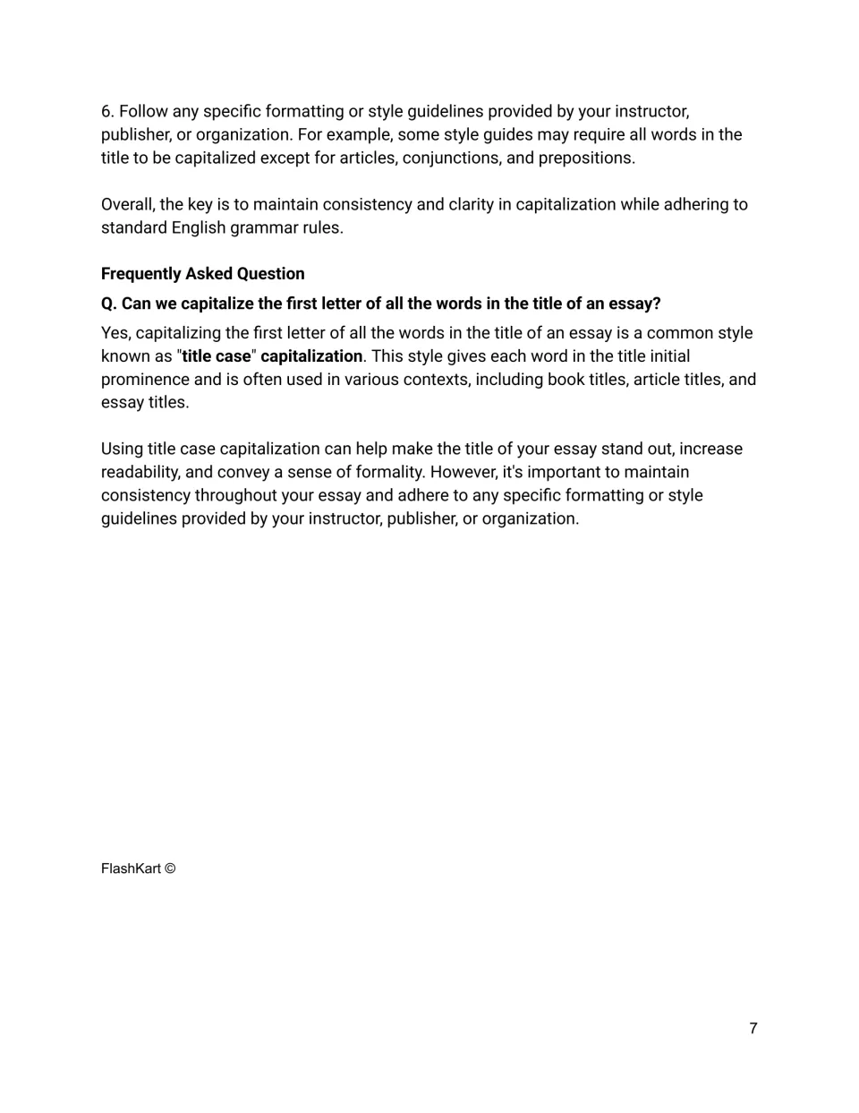 Title capitalization continued: following style guides, and an FAQ explaining title case for capitalizing every word