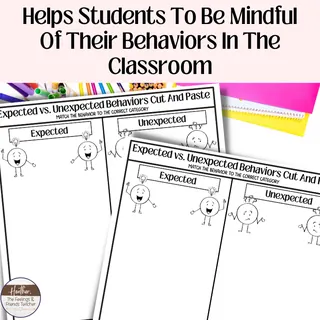 Expected and Unexpected Behaviors Cut-And-Paste Worksheets – sample page 3