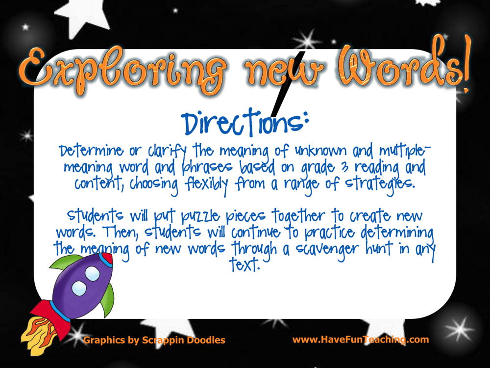 Explore New Words Prefix Activity teaching resource preview