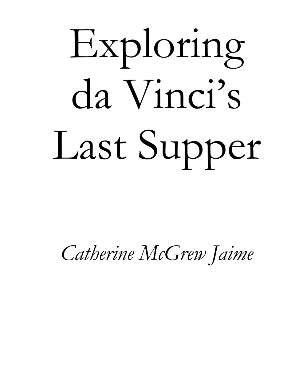 Title page of the Last Supper art history eBook, identifying Catherine McGrew Jaime as its author