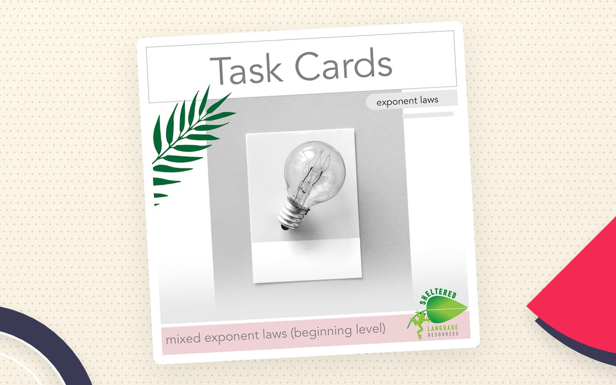 Exponent Laws Exponent Rules Task Cards preview