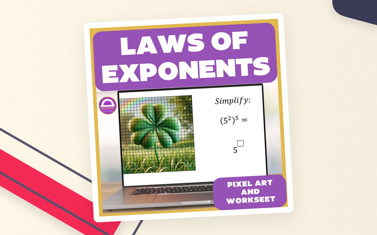 Exponent Rules - Laws of Exponents Pixel Art preview