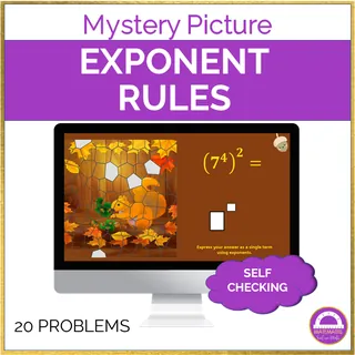 Exponent Rules Mystery Picture | Fall Themed – cover