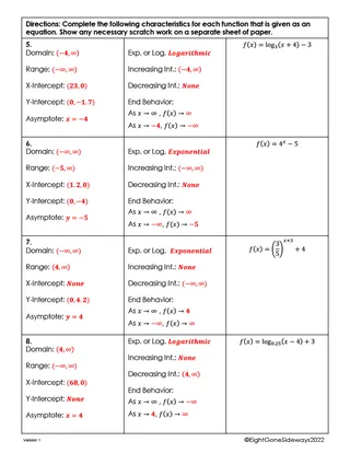 Exponential & Logarithmic Functions – 8 Problems – sample page 3