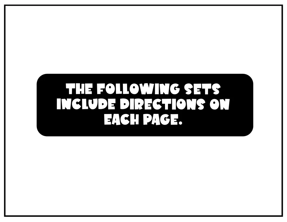 Section divider stating that the following brochure sets include directions on each page