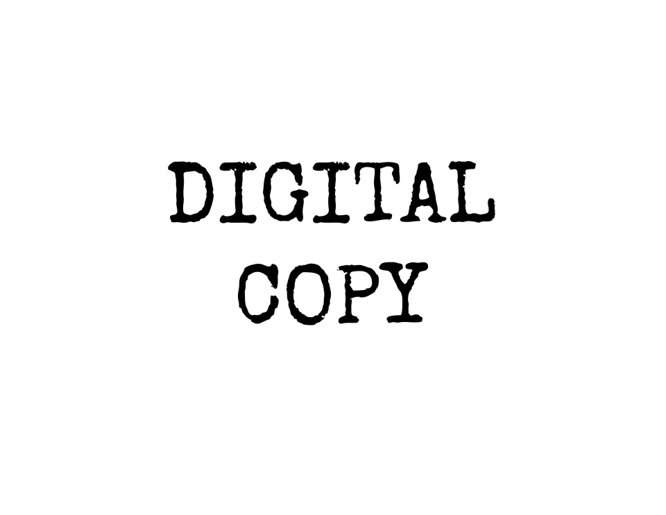 Divider slide reading DIGITAL COPY that introduces the editable digital version of the passport booklet pages
