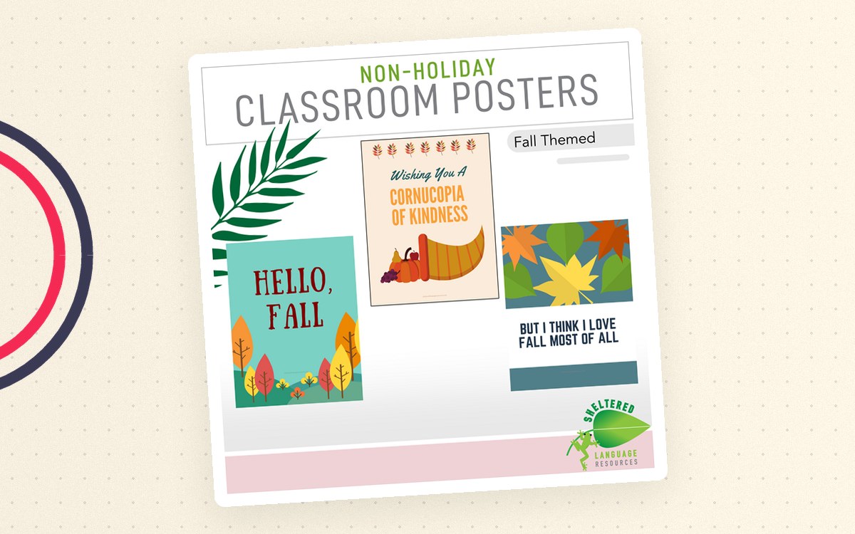Fall Themed Classroom Decor Posters teaching resource preview