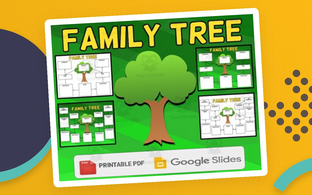 Family Tree Template – Editable Graphic Organizer preview