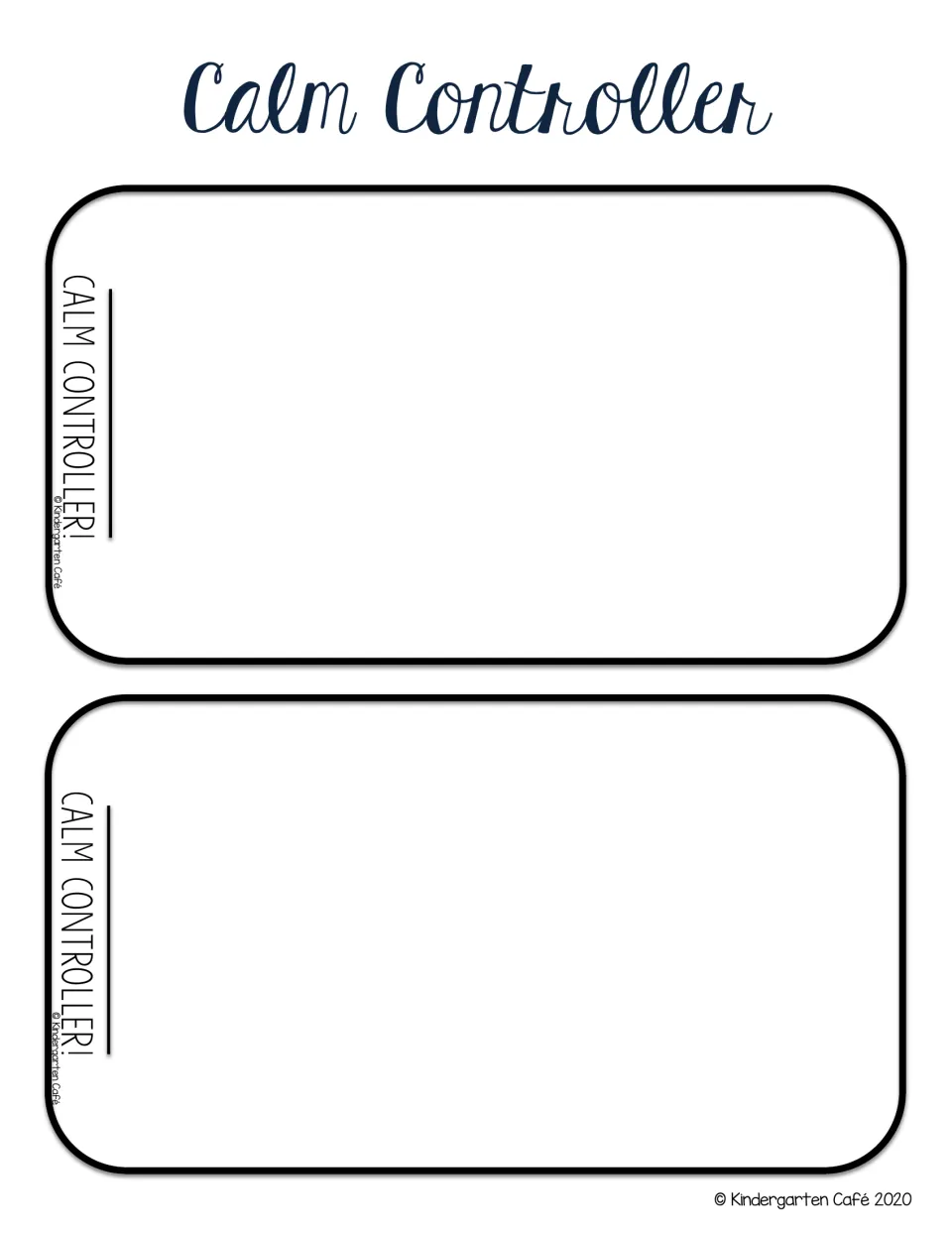 Two blank Calm Controller templates provide an alternate version for collecting skill buttons during lessons