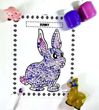 Farm Animal Q-Tip Art Packet – sample page 4