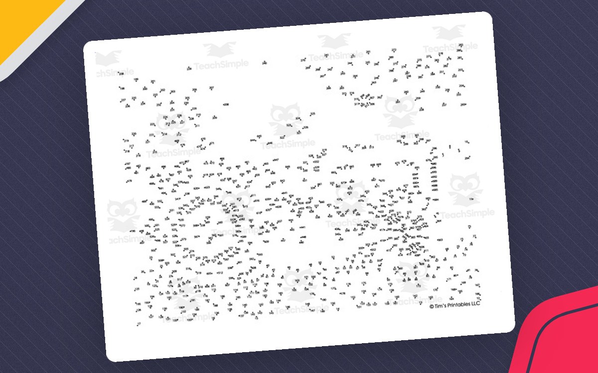 Farm Tractor Extreme Difficulty Dot-to-Dot / Connect the Dots PDF preview
