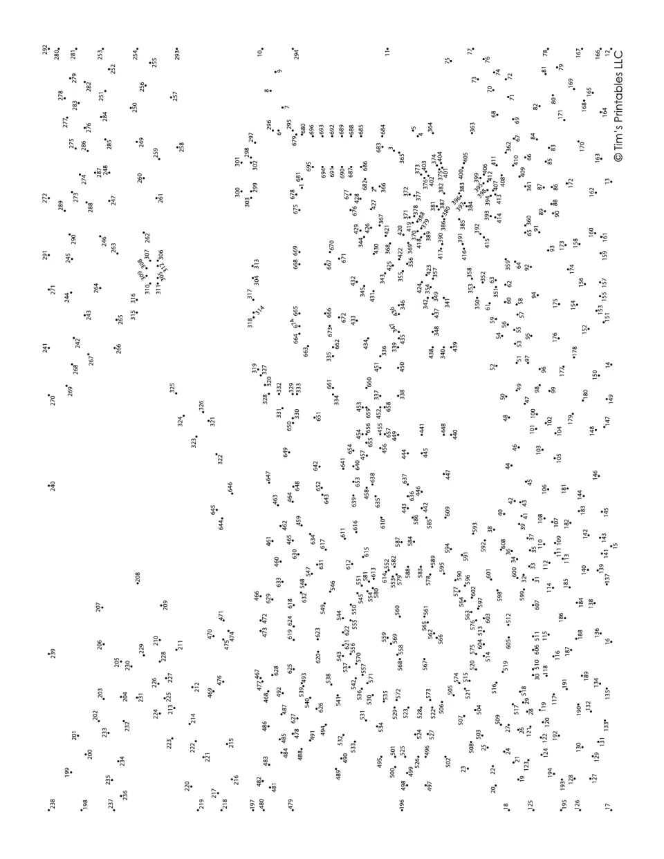 Tractor dot-to-dot: students connect nearly 700 numbered dots in order, practising number sequencing to reveal the picture